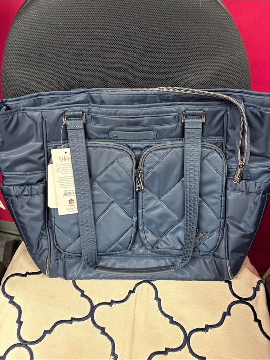 lug Handbags - lug Quilted Nylon Tote in Navy Blue